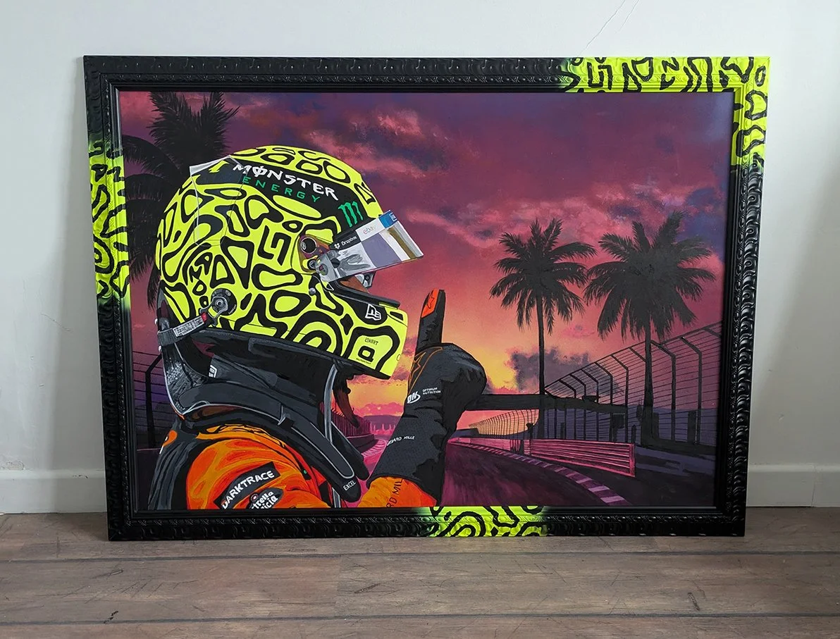 Lando Norris 2024 Miami McLaren F1 - Original Painting. Lando